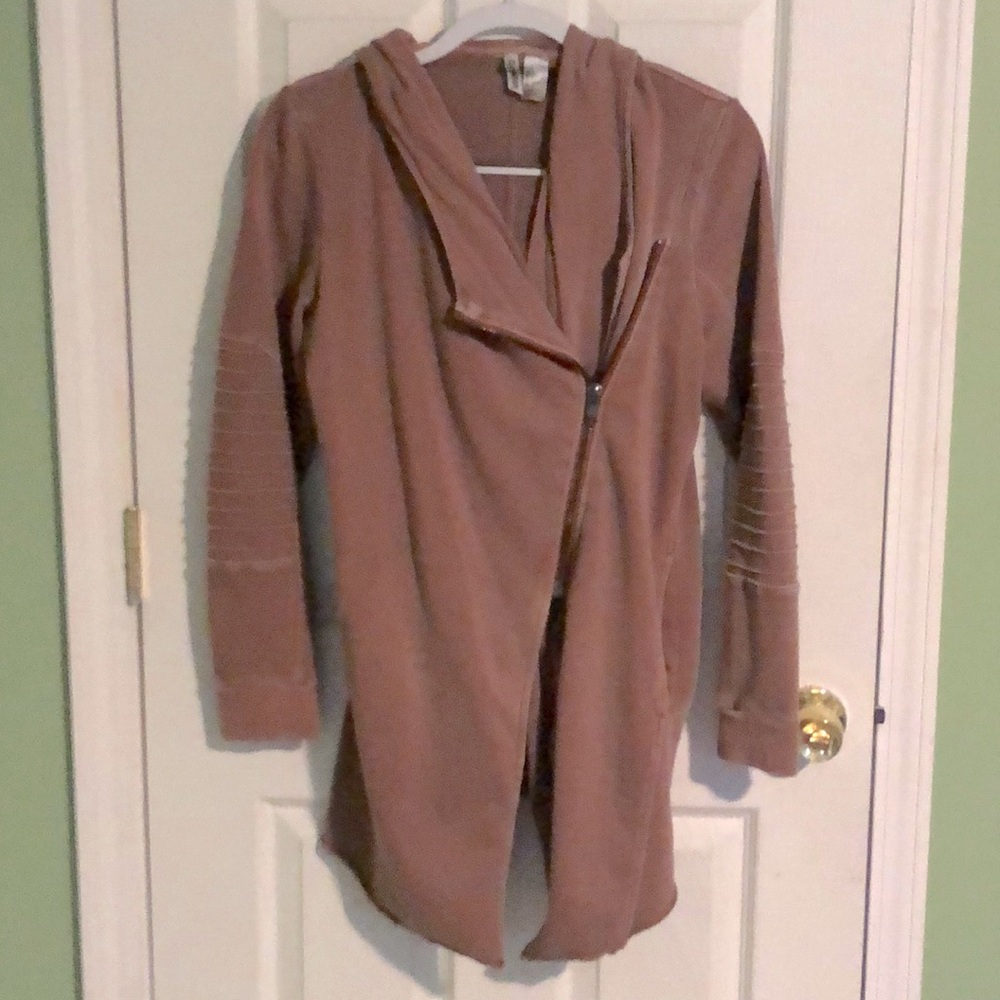 Asymmetrical Zip Knit Moto Jacket